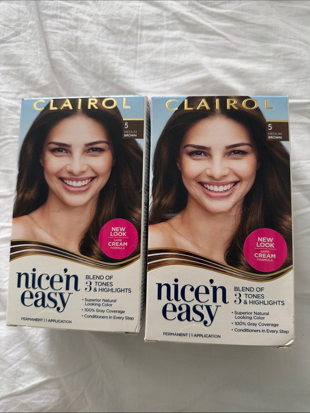 Clairol Nice'n Easy Permanent Hair Color - Medium Brown (5) - Set of 2